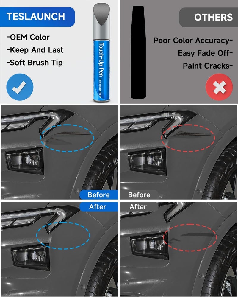 RSACET 1G3 Magnetic Gray Metallic Touch Up Paint Compatible with Toyota Exact Match Touch Up Paint Car Scratch Repair - Image 2